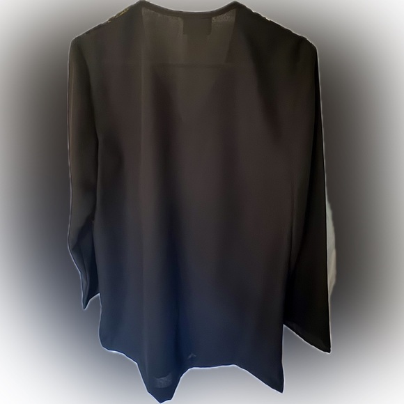 Vintage 90s style Positive Attitude whimsigoth velvet burnout jacket or shirt - Picture 4 of 4